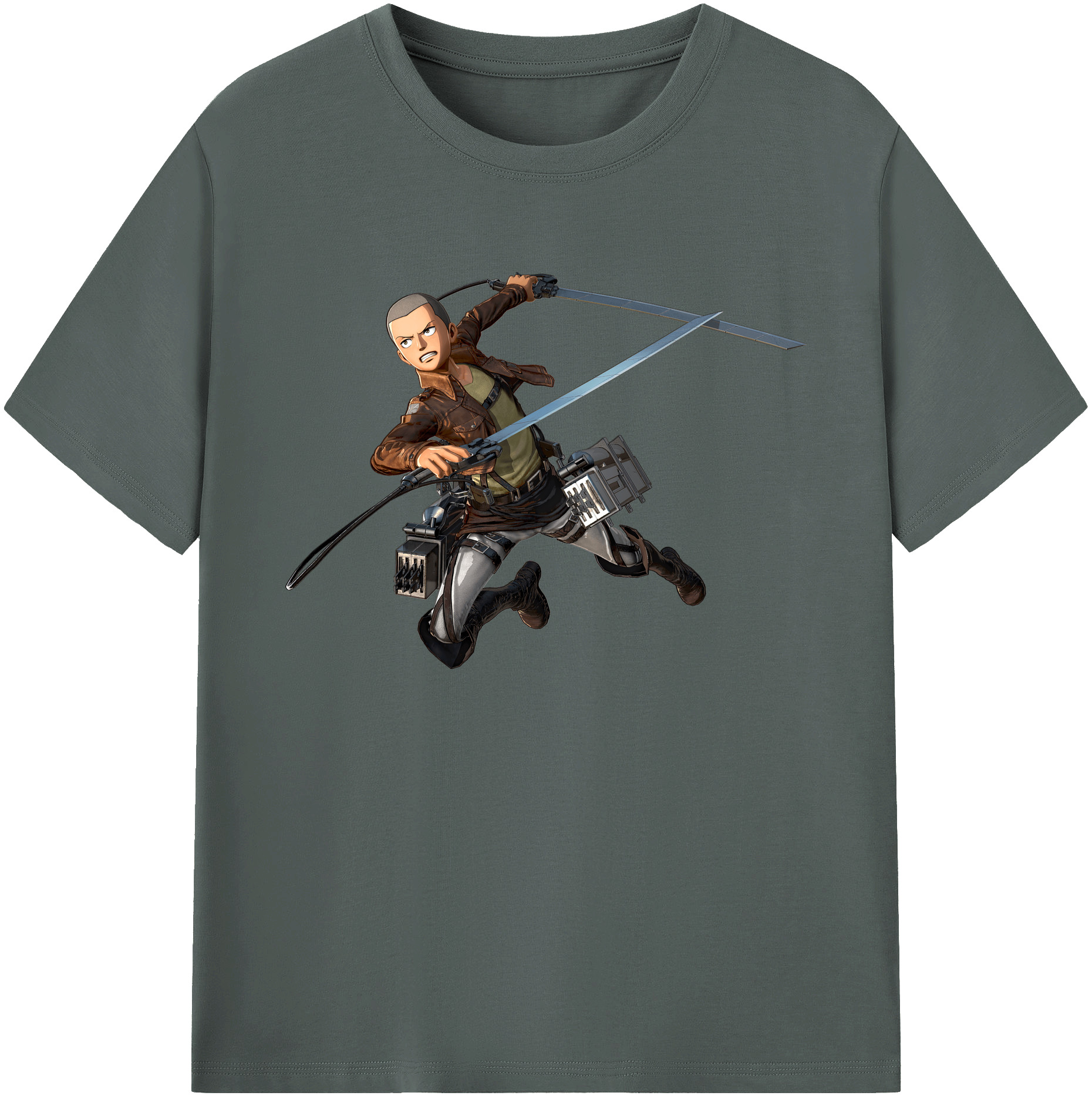 （画像用） 進撃の巨人 コニー·スプリンガー Attack on Titan Connie Springer 綿100％ メンズ半袖Tシャツ｜肌触りやわらか＆通気性